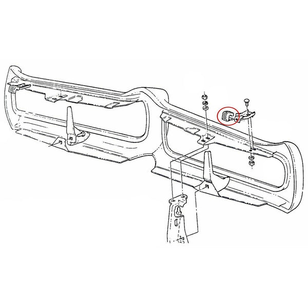 1968-69 Pontiac GTO, LeMans, Tempest Front Nose Bumper Stabilizer Bumper