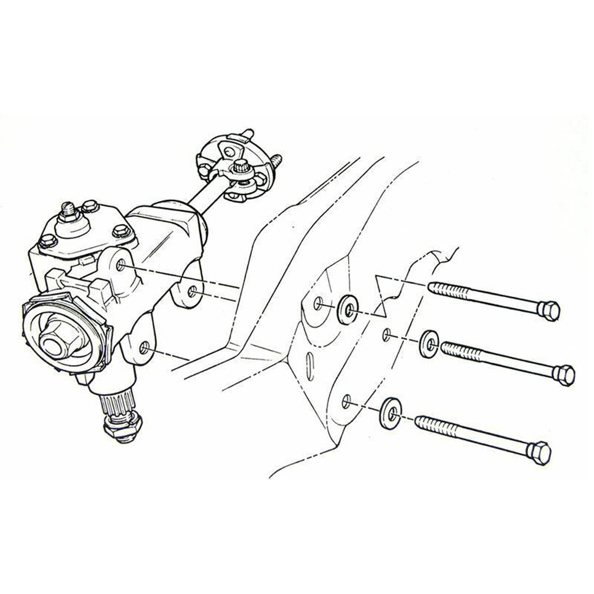 1964-72 GM Power Gear Box Cover Bolt Kit Style 1, 5pc