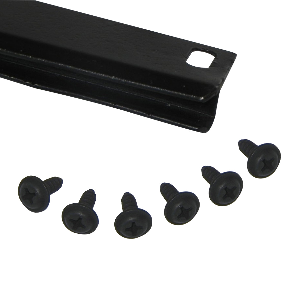 1968-72 GM A-Body Convertible Top Boot Channel Screws, Black 6pc