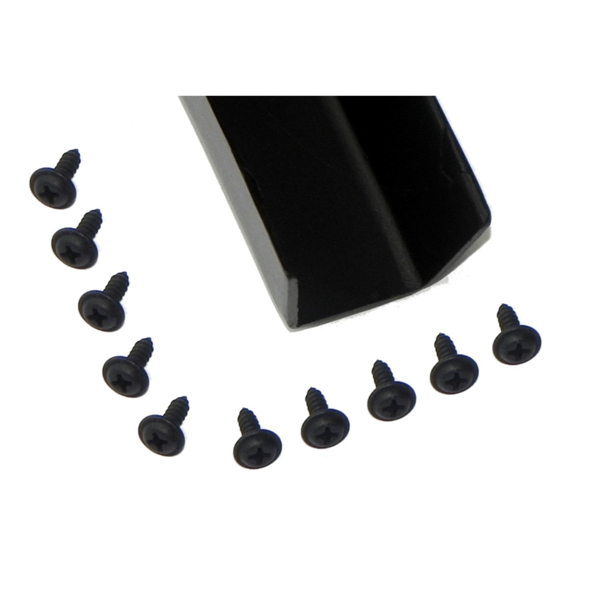 1968-72 GM A-Body Convertible Top Rear Seat Rain Gutter Screws, Black 10pc