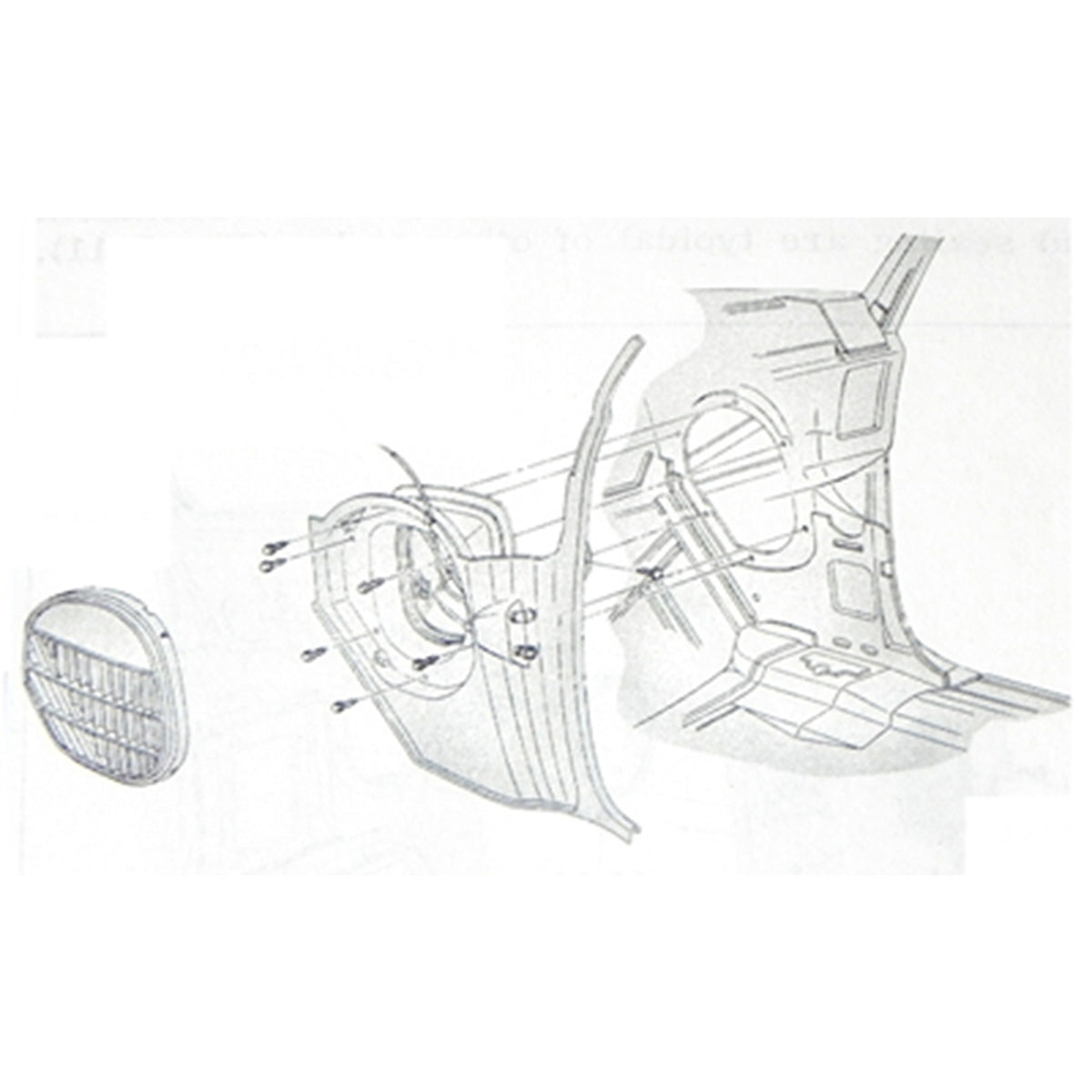 1968-72 GM A-Body Non-A/C Kick Panel Screw Kit, Black 10pc