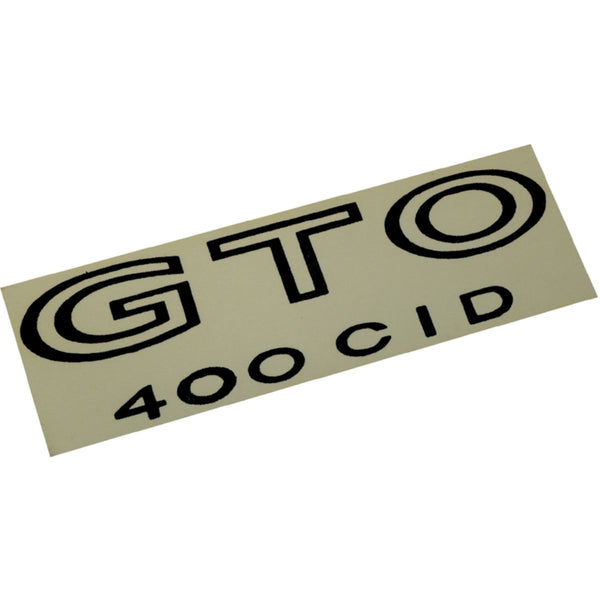 1970-73 Pontiac Black "GTO 455 H.O."  Decal 1pc