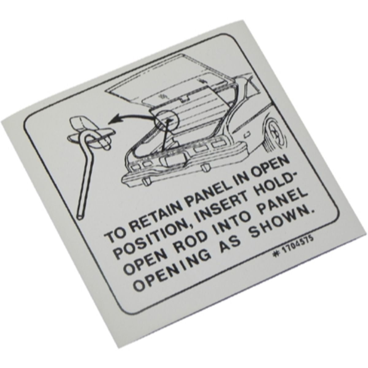 1973-74 Pontiac Ventura Hatchback Lid Label Decal 1pc