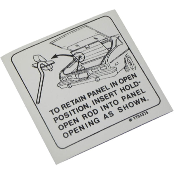 1973-74 Pontiac Ventura Hatchback Lid Label Decal 1pc