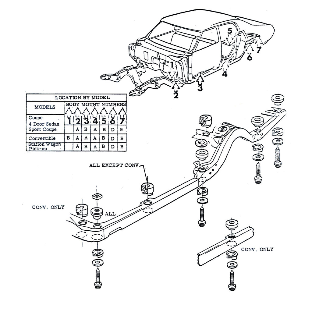 1970-72 Monte Carlo Body Mount Kit 26pc