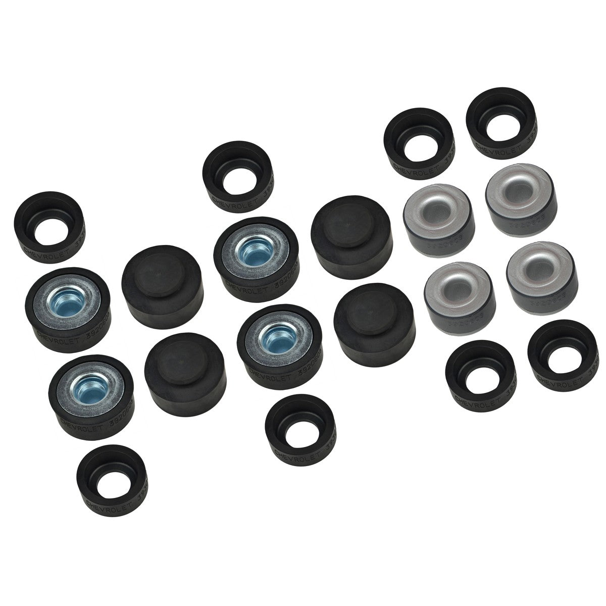 ゴヘッド 1971-72 Chevelle Hardtop and 4 Door Body Mount Kit 20pc – Inline Tube