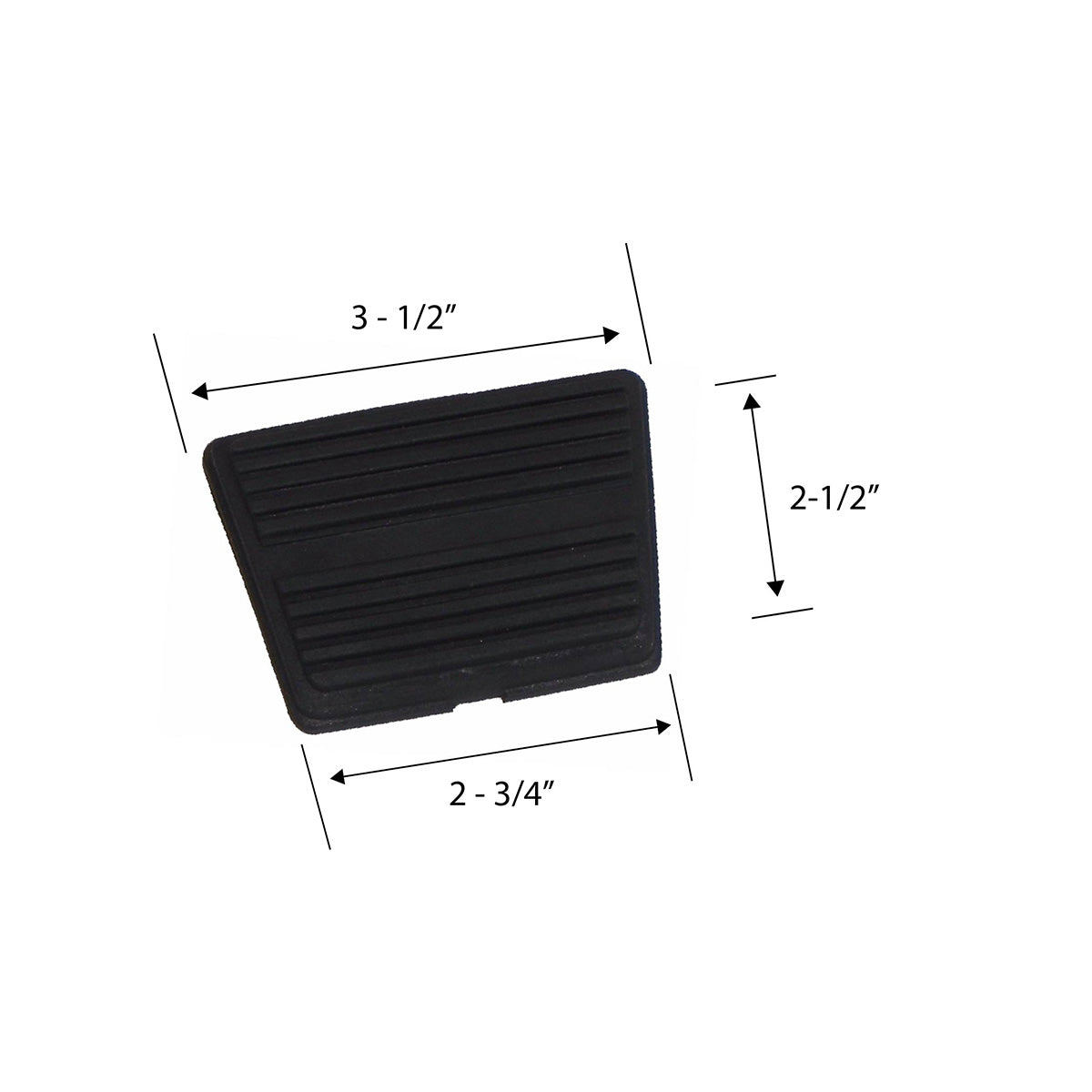 1964-1972 Chevrolet Chevelle, 1967-1969 Camaro, 1968-1974 Nova Clutch Or Brake Pedal Pad 1pc