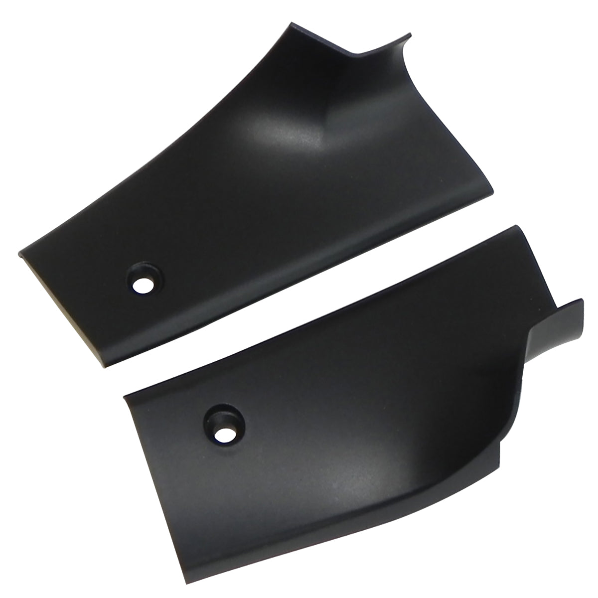 1968-1972 Pontiac GTO Rear Package Tray Window Corner Escutcheons, Pair - Black