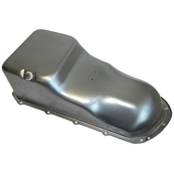 1964-79 Pontiac V8 Oil Pan With Horizontal Baffles And Side Drain Plug 1pc