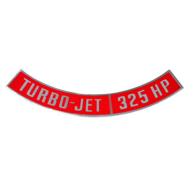 Turbo - Jet 325 HP Big Block Air Cleaner Decal.