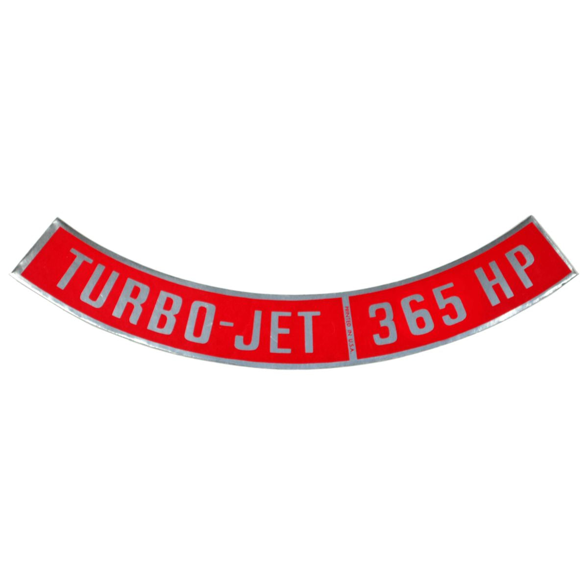 Turbo - Jet 365 HP Big Block Air Cleaner Decal.