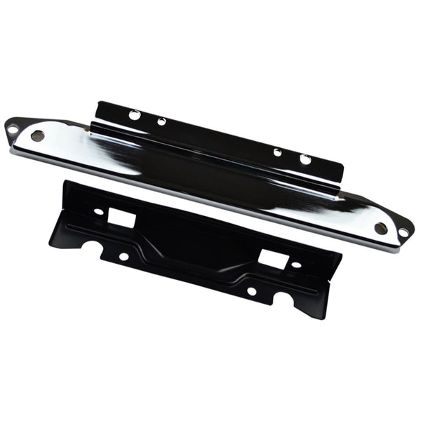 1964-65 Chevrolet Chevelle Front License Plate Metal Bracket Black 2pc