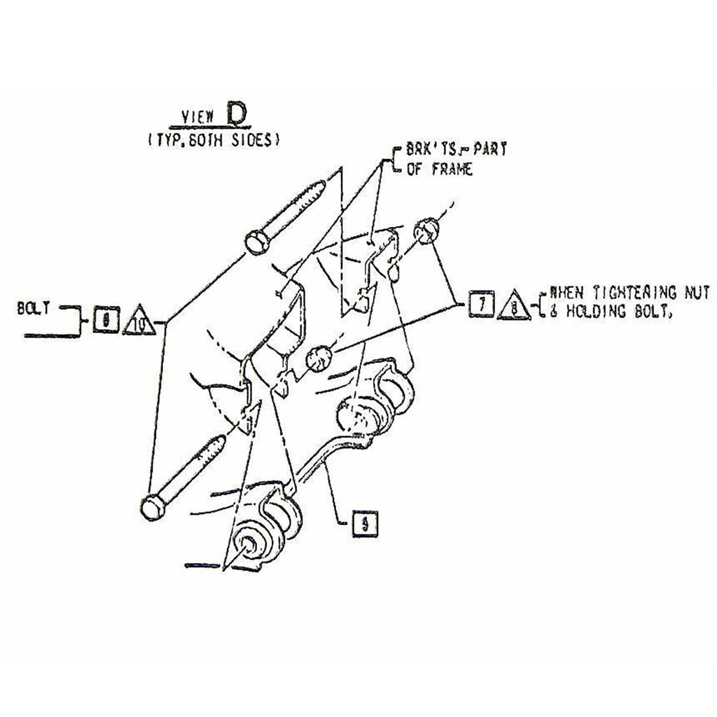 1964-74 GM Control Arm To Frame Bolts And Nuts 20pc
