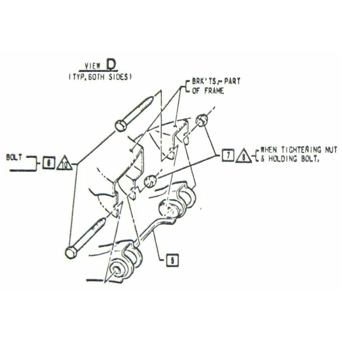 1964-74 GM Control Arm To Frame Bolts 6pc