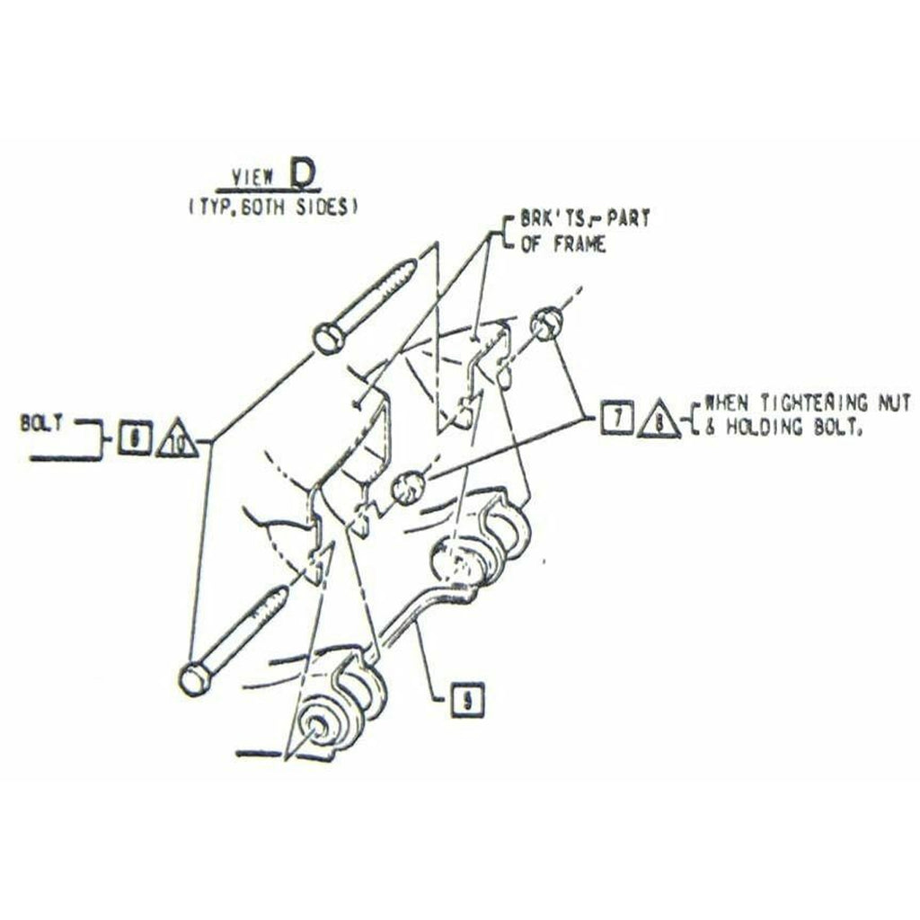 1964-72 GM A-Body 1967-69 F-Body 1968-74 X-Body Suspension Control Arm to Frame Mounting Bolts 10pc