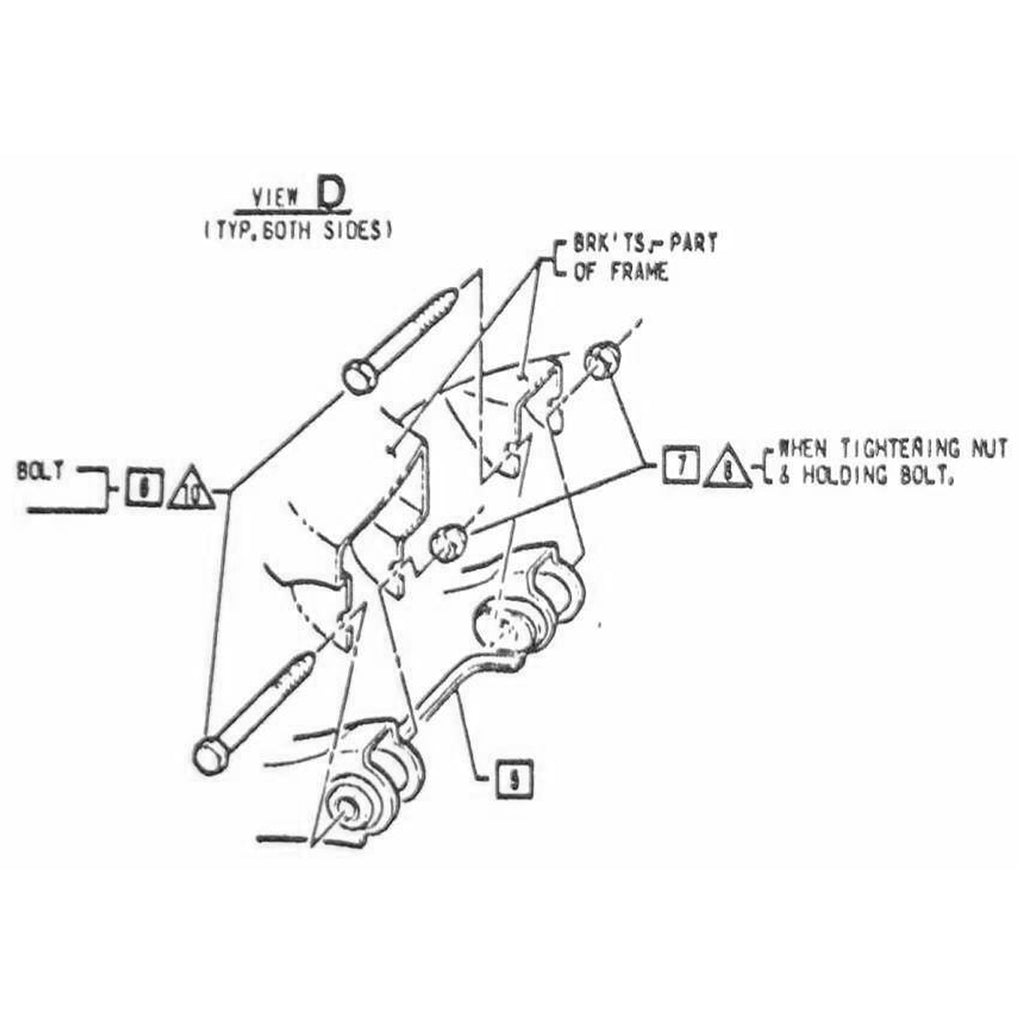 1964-74 GM Control Arm To Frame Bolt 1pc