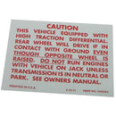 1972-79 GM Trunk Lid, Limited Slip Caution Label 1pc