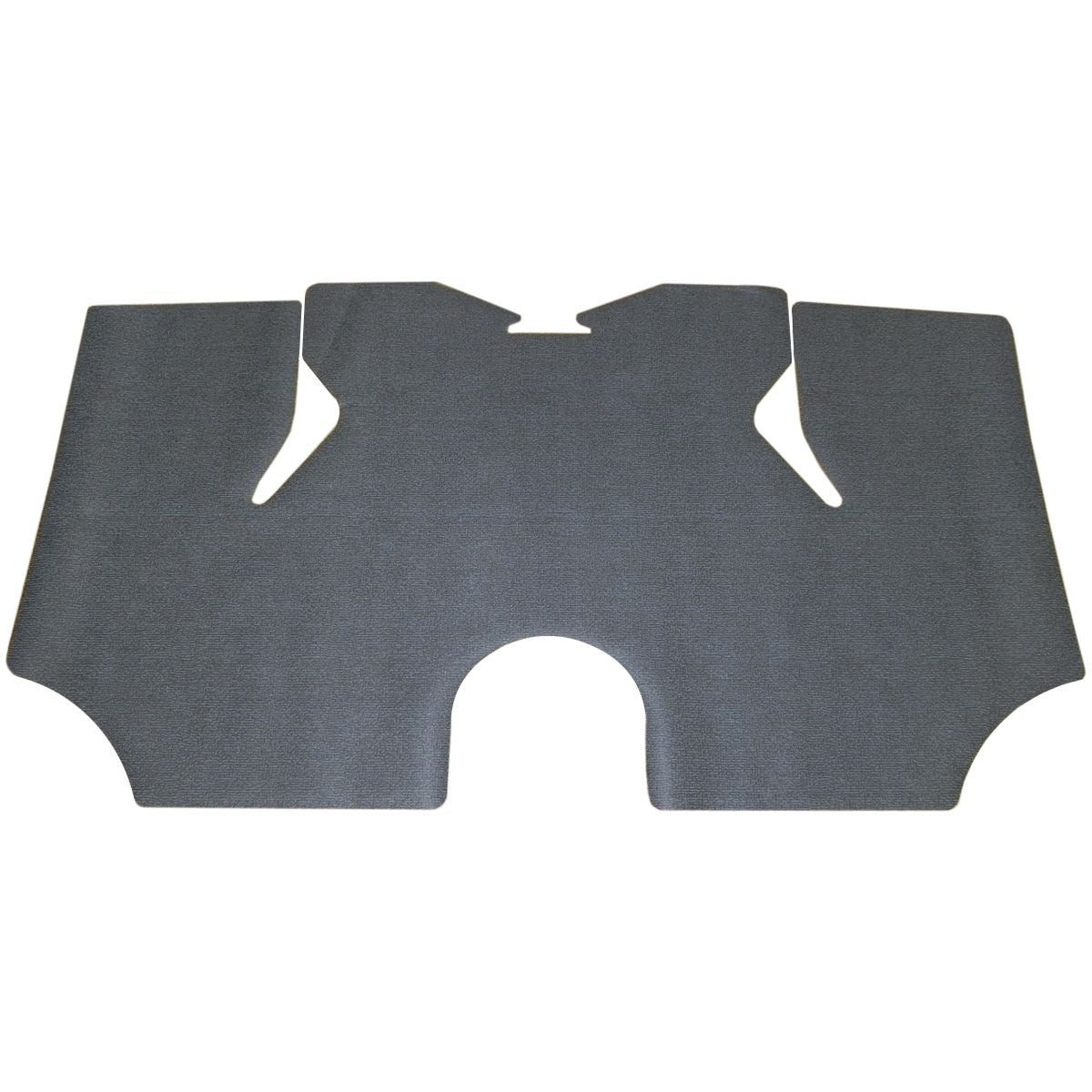 1973-77 Chevrolet Chevelle Trunk Mat Aqua Blue Black Herringbone With Foam Backing 1pc