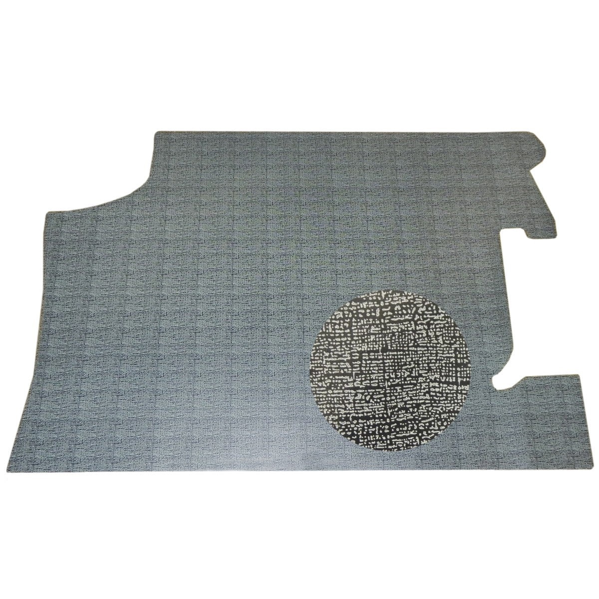 1966 Chevrolet Chevelle Trunk Mat Vinyl Gray And Black Crowsfoot Pattern Felt Backing 1pc