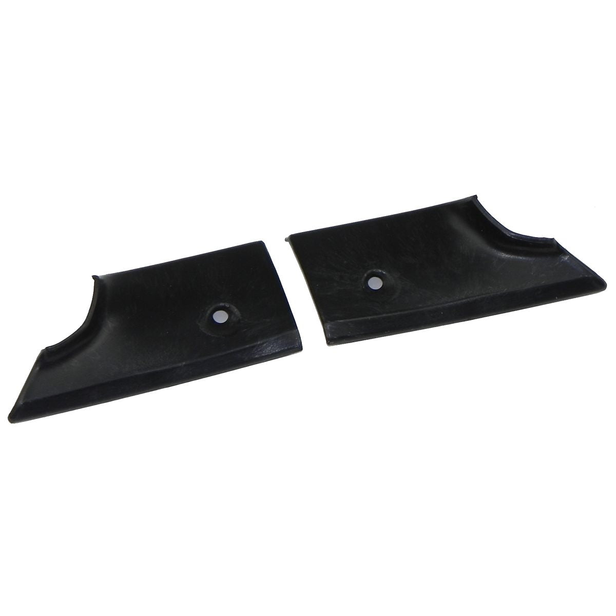 1968-72 Chevrolet Chevelle Monte Carlo Rear Package Tray Lower Corner Trim Black 2pc