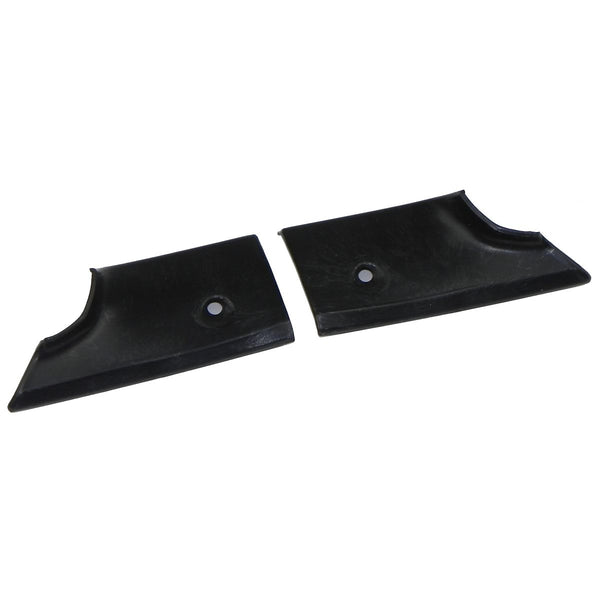 1968-72 Chevrolet Chevelle Monte Carlo Rear Package Tray Lower Corner Trim Black 2pc