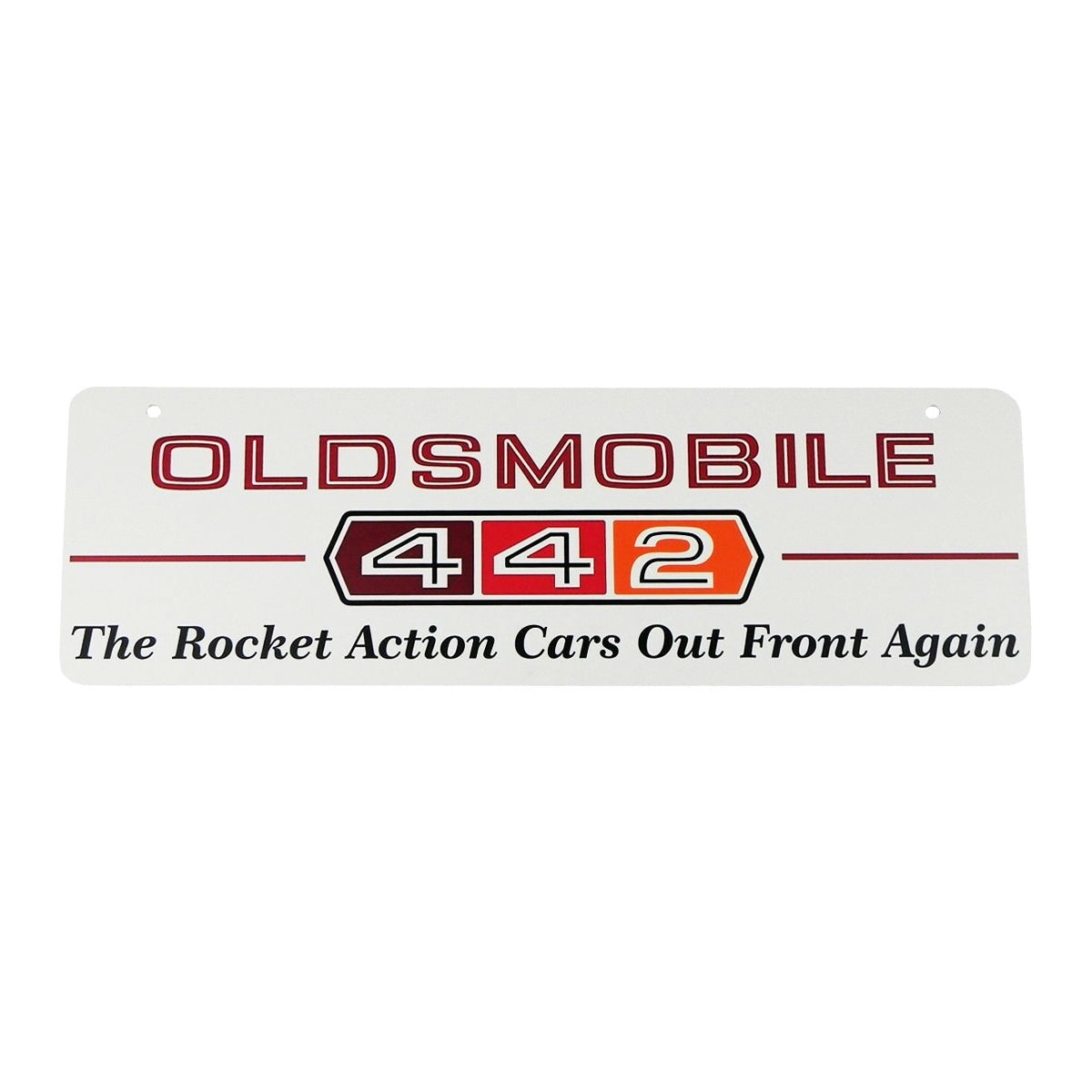 White - Olds 442 Rocket Action Cars Out Front Again 18"x6"