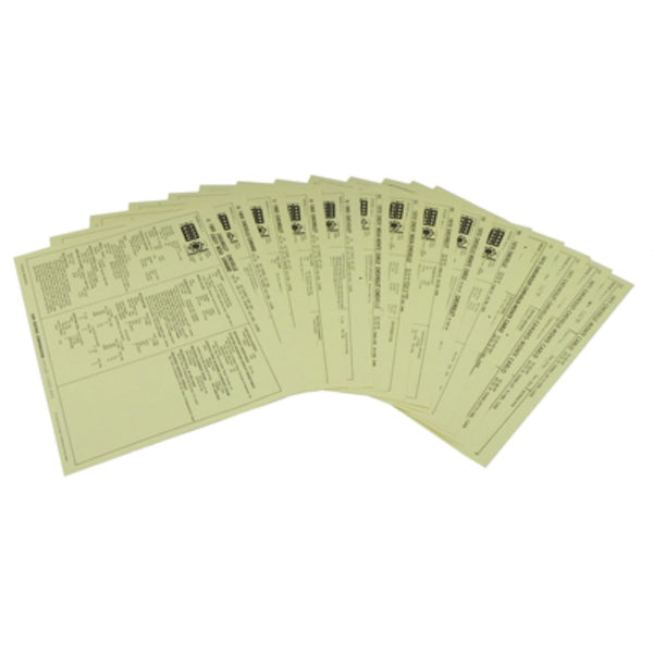 1971 Chevrolet Chevelle Camaro Monte Carlo - V8 300 HP, 402 CU In, Turbo Jet, 4bbl Carb Tune Up Sheet