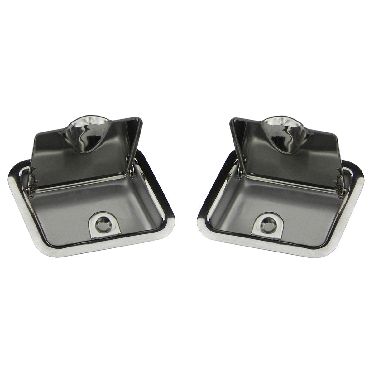 1964-67 GM A-Body Rear Arm Rest Ashtrays Not convertible Stainless Steel 2pc