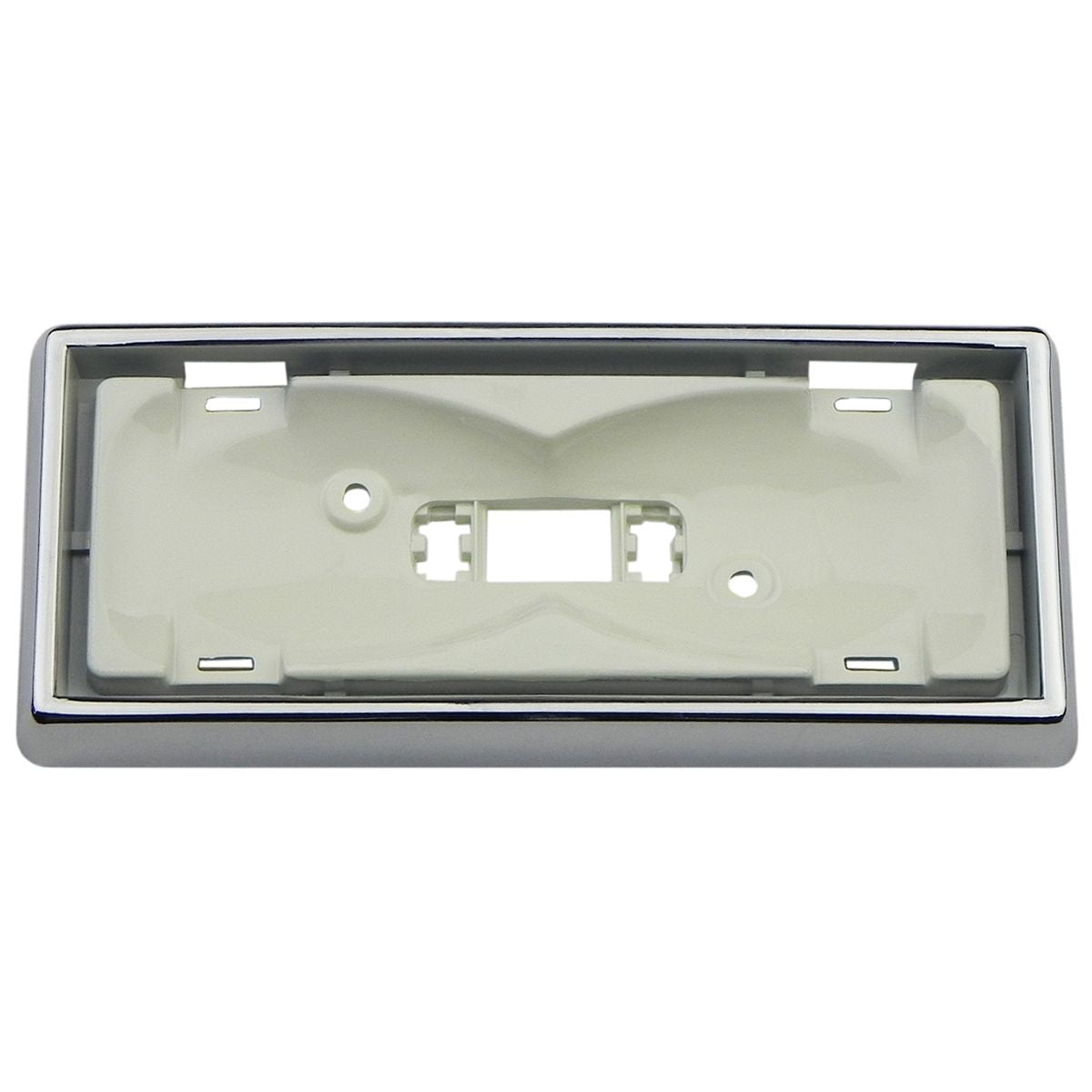 1964-67 GM A-Body Dome Light Lens Surround Reflector Chrome With White Center. 1 pc.