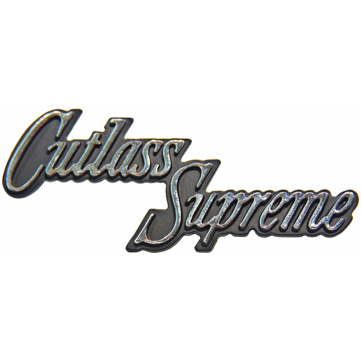 1970-72 cutlass Supreme Glove Box Emblem with two self cutting nuts. 3pc
