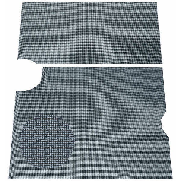 1964-66 Pontiac GTO, Lemans, Tempest Printed Vinyl Rubber Backed Trunk Mat 2pc, Grey Houndstooth