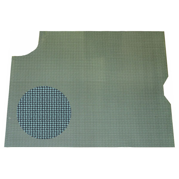 1967 Pontiac GTO, Lemans, Tempest Printed Vinyl Rubber Backed Trunk Mat, 1pc Aqua Houndstooth