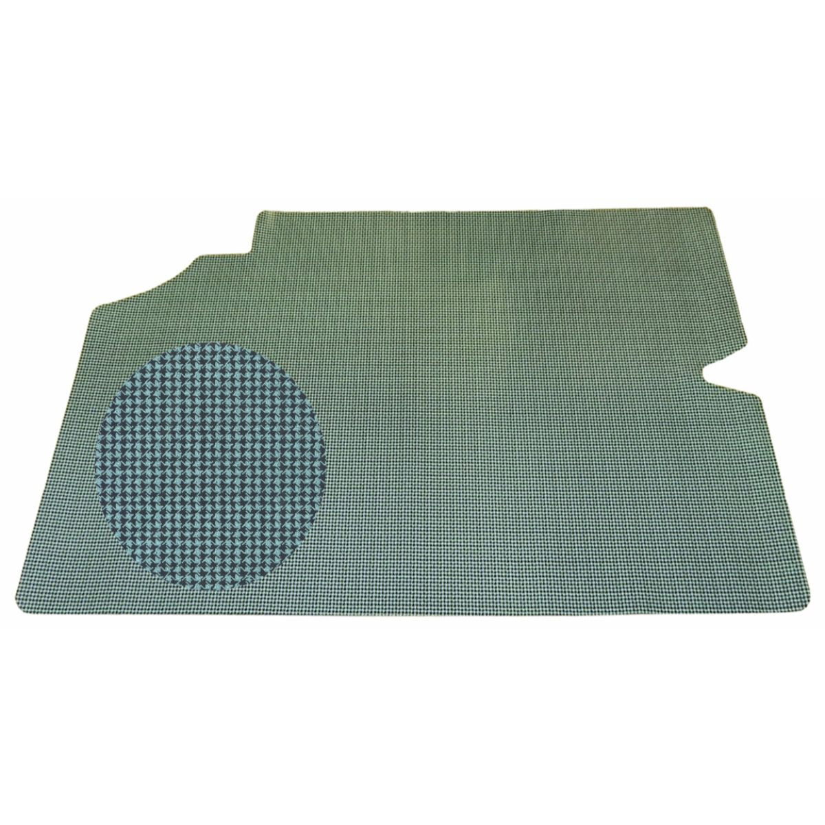 1968 Pontiac GTO, Lemans, Tempest Printed Vinyl Rubber Backed Trunk Mat, 1pc Aqua Houndstooth