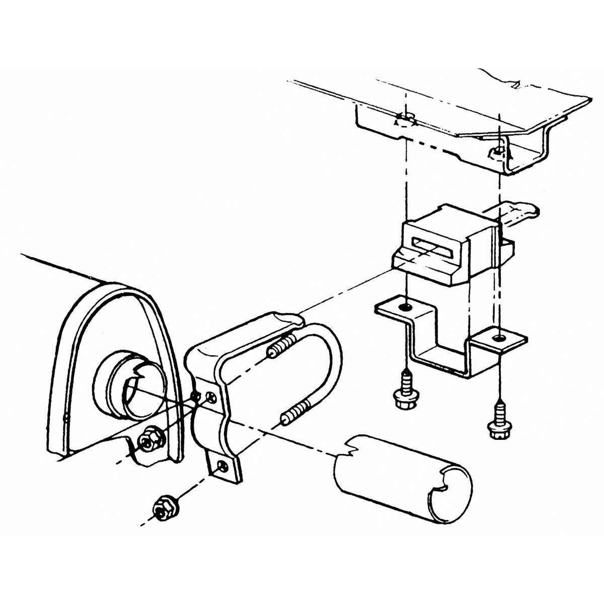 1970-81 GM  F-body Exhaust Hanger Right Side 2-1/4" Pipe 1pc