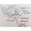 1968-72 Oldsmobile Cutlass 350CID Manual Transmission Positive Battery Cable Tube, 1pc