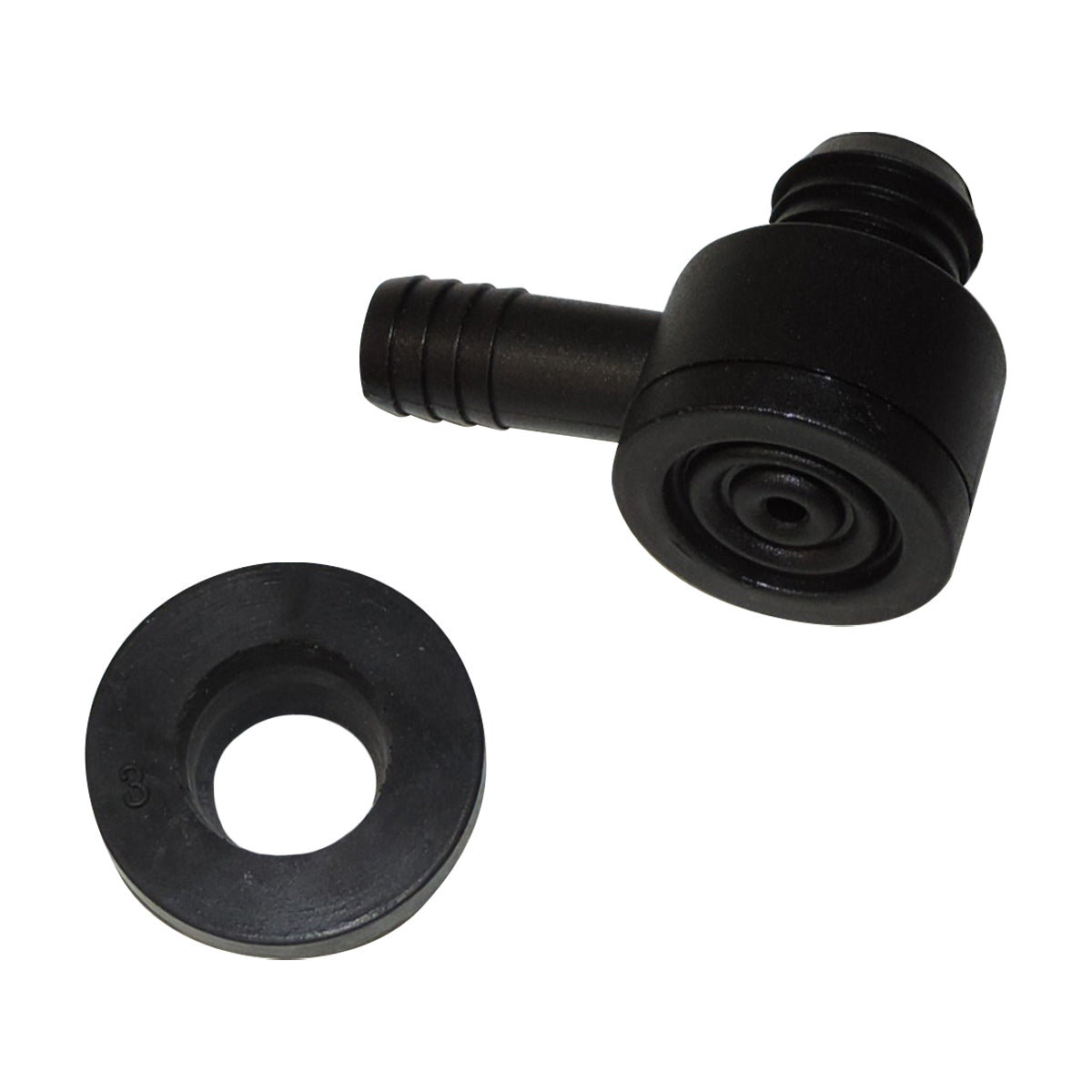 1964-78 GM (All Models) Booster Check Valve (Black) w/Grommet 2pc