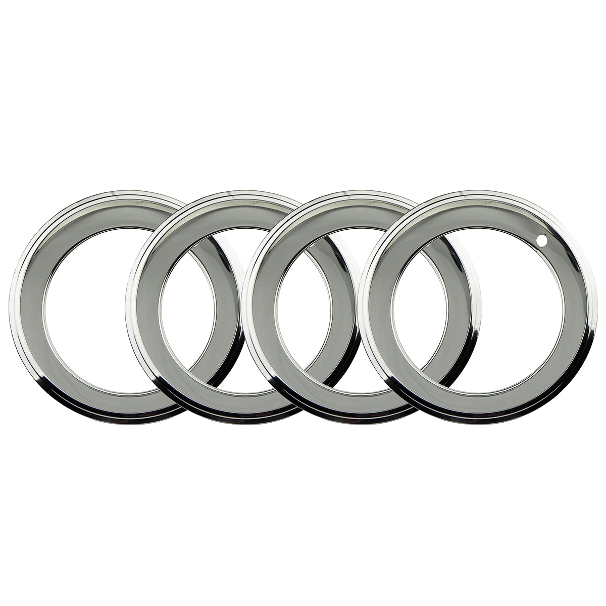 1964-81 GM 14 x 7 x 2 Rally Wheel Stainless Steel Trim Ring Kit 4pc
