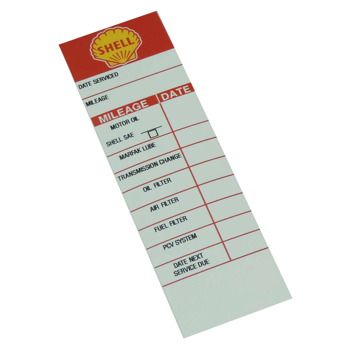 SHELL Service Station Door Jamb Decal 1pc – Inline Tube