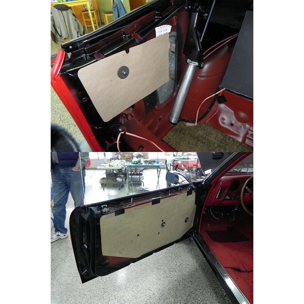 1968-72 GM A-body Chevelle, GTO, 442, GS Convertible Interior Door Panel Paper Watershields 4pc