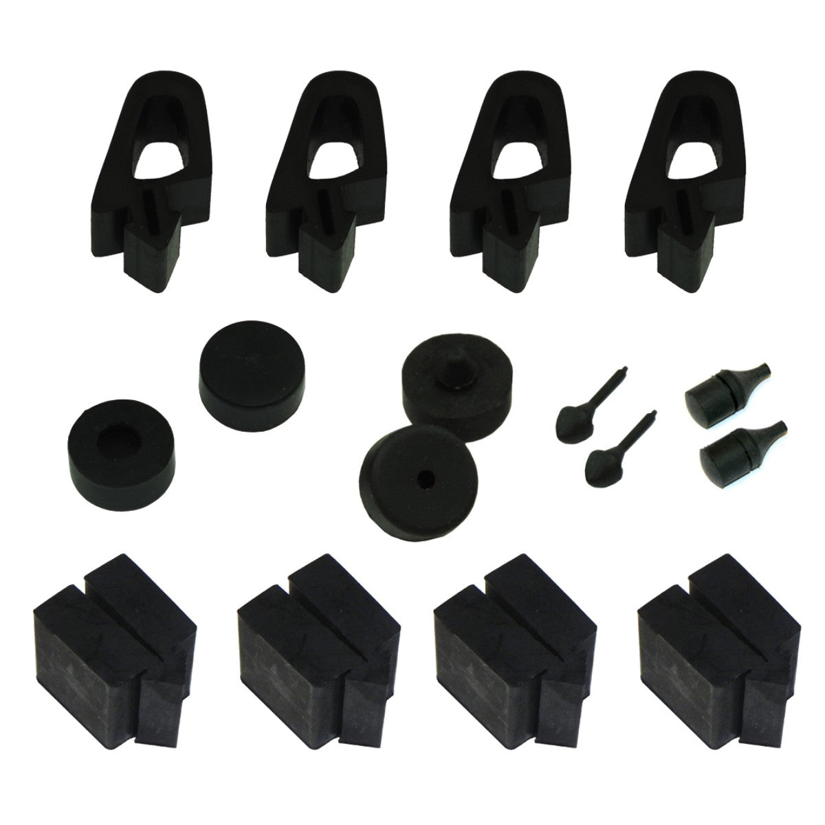 1964, Early 65 GM A-body Chevelle Elcamino Hood, Door, Trunk, Gas Door, Glove Box, Rubber Bumper Kit 16 pc. Rubber Bumper Kit. 16pc