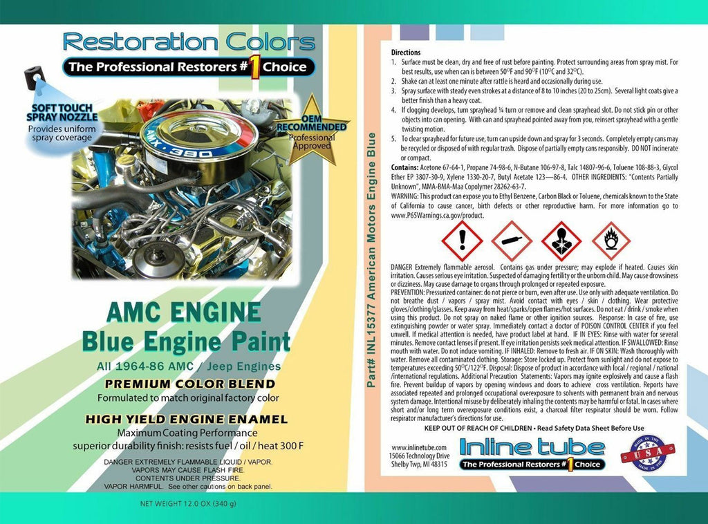 AMC Engine Blue Spray Paint 1pc