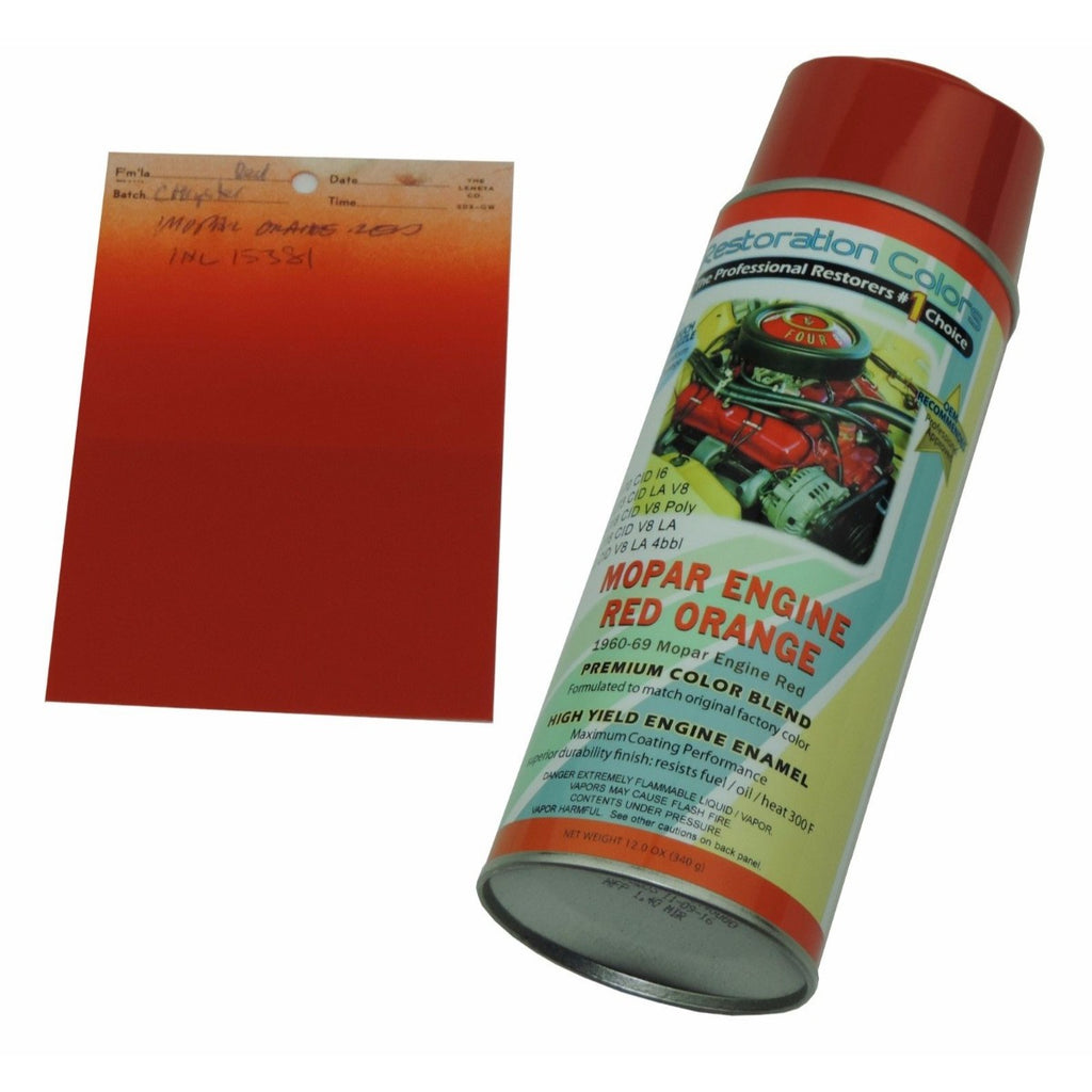 1960 - 1969 Mopar Red Orange Engine Spray Paint 1pc