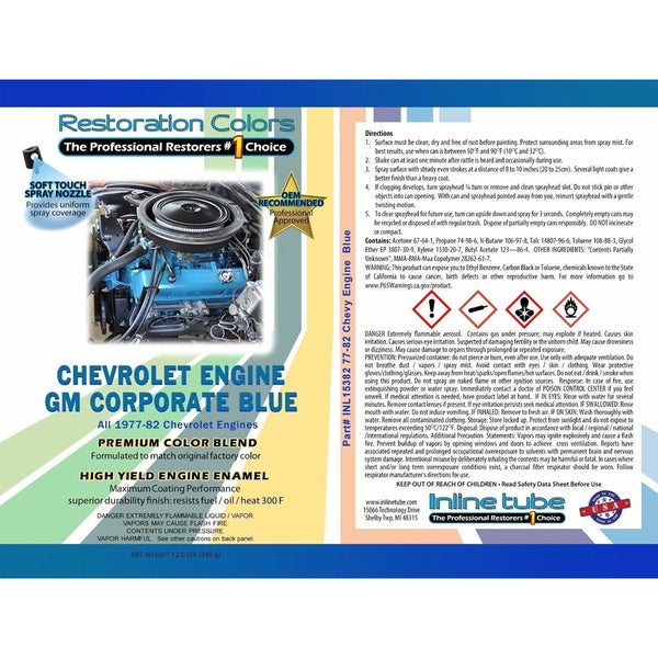1977-1982 Chevrolet Corporate Blue Engine Spray Paint Can 1pc