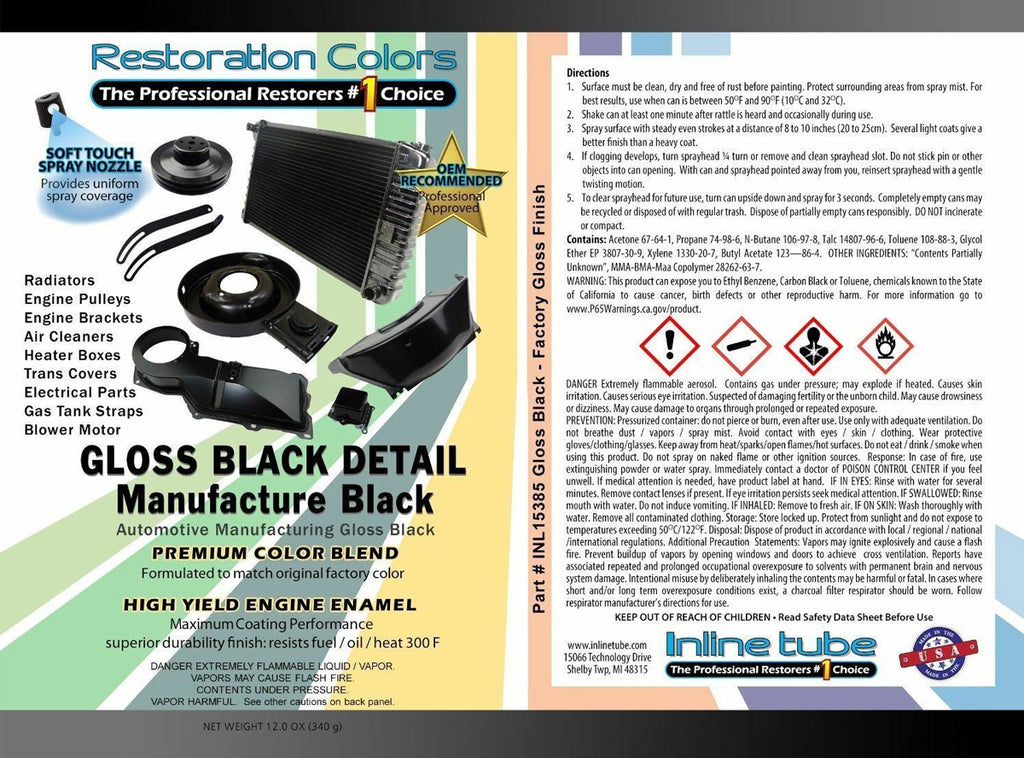 Gloss Black Detail Spray Paint 1pc