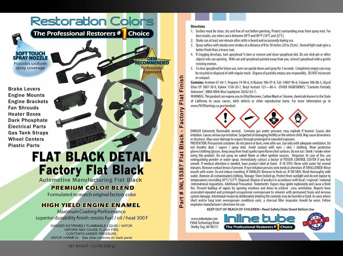 Flat Black Detail Spray Paint 1pc