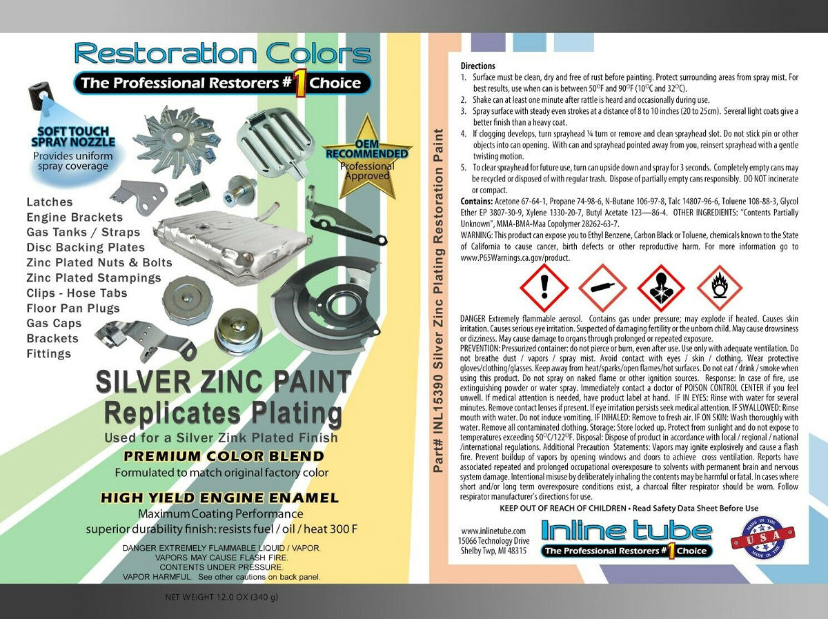 Silver Zinc Plating Look Spray Paint 1pc