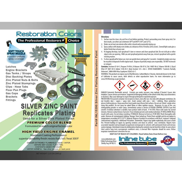 Silver Zinc Plating Look Spray Paint 1pc