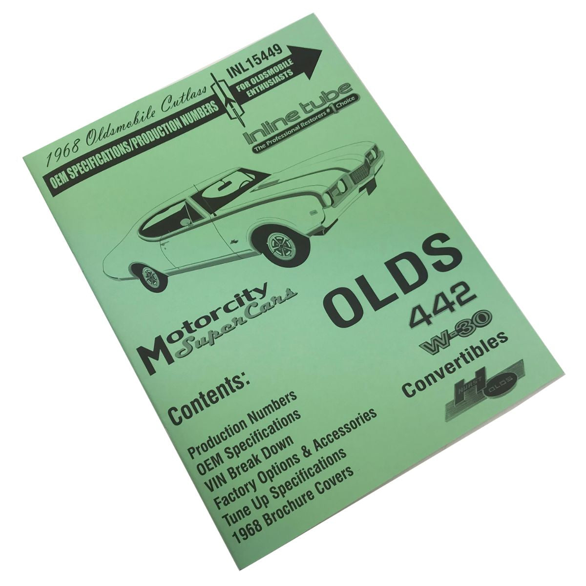1968 Oldsmobile Cutlass OEM Specifications/Production Numbers Booklet