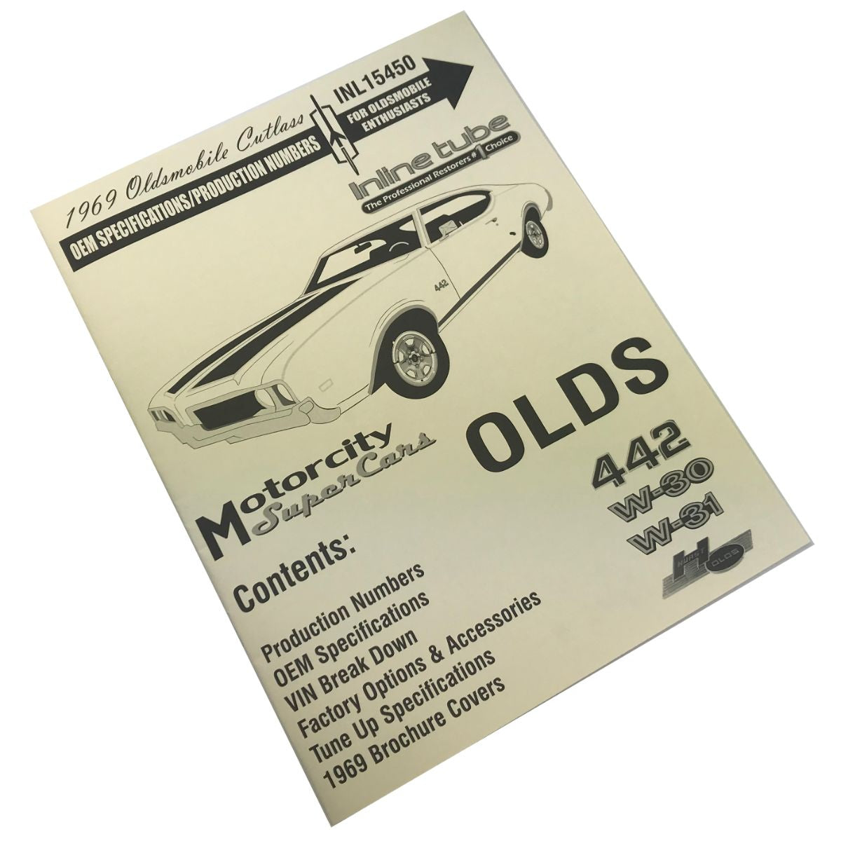 1969 Oldsmobile Cutlass OEM Specifications/Production Numbers Booklet
