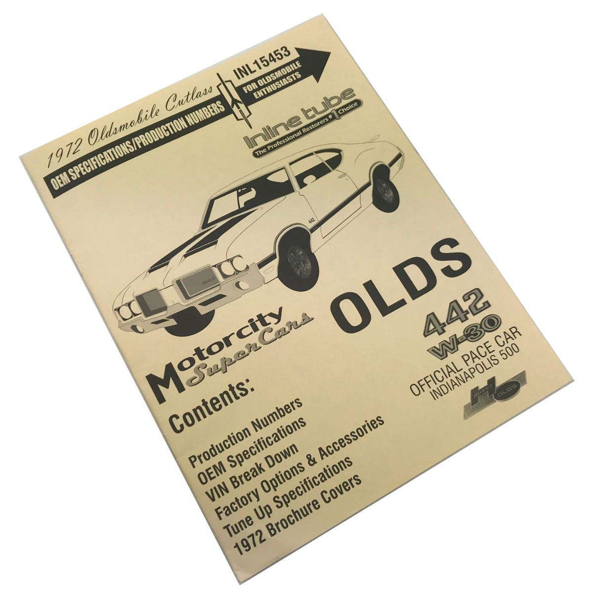1972 Oldsmobile Cutlass OEM Specifications/Production Numbers